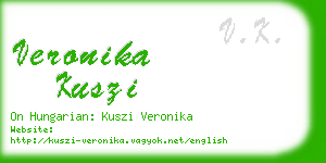 veronika kuszi business card